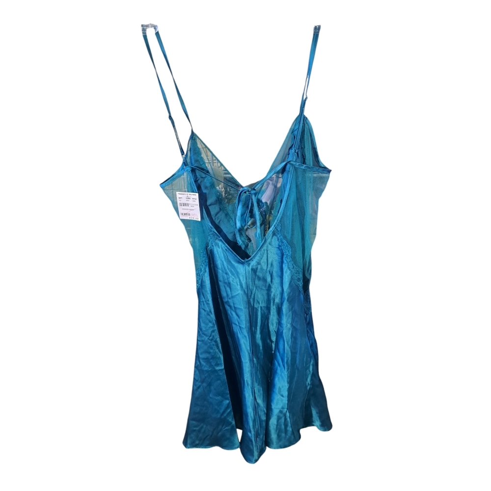 Frederick's of Hollywood Finesse Green Satin Chemise - Medium - Picture 2 of 3